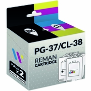 Compatibile Canon PG-37/CL-38 Nero/Colore Set di Cartucce
