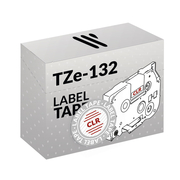 Brother TZe-132 Rosso/Trasparente Nastro per Etichettatrice Compatibile