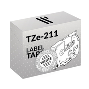 Brother TZe-211 Nero/Bianco Nastro per Etichettatrice Compatibile
