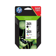 HP 301 Multicolore Confezione da 2 Cartucce Nero/A Colori Originale