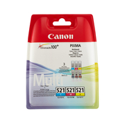 Canon CLI-521  Multipack da 3 Cartucce Originale