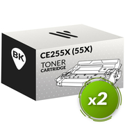 HP CE255X (55X) Confezione  da 2 Toner Compatibile
