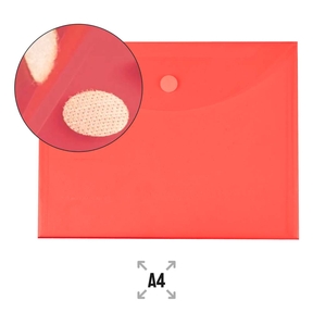 Liderpapel Cartella a busta A4 con chiusura a velcro (rosso)