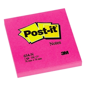 Post-it Notas Adesivi 76 x 76 mm (100 hojas) (Rosa)