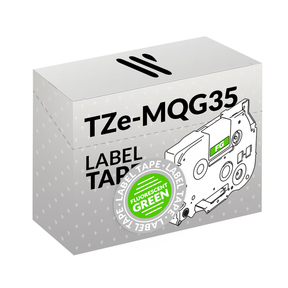 Compatibile Brother TZe-MQG35 Bianco/Verde