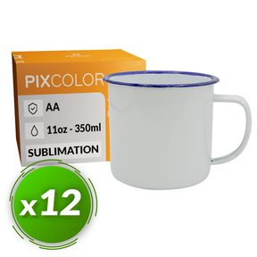 Tazza Retrò per Sublimazione PixColor (Pack 12 pz.) - Qualità AA