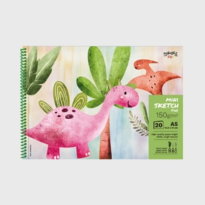 Blocco da disegno A5 150 g Nokers Kids Dino – 20 fogli
