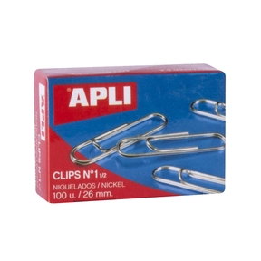Clips nichelati APLI (Scatola 100 pz)