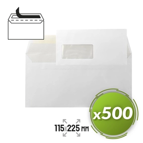 Busta Americana con Finestra Liderpapel 115×225 mm 500 Pezzi