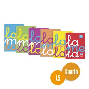 Lamela Quaderno Polipropilene A5 6 pz Assortiti Fluo