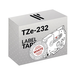 Compatibile Brother TZe-232 Rosso/Bianco
