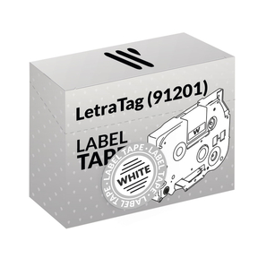 Compatibile Dymo LetraTag (91201) Nero/Bianco