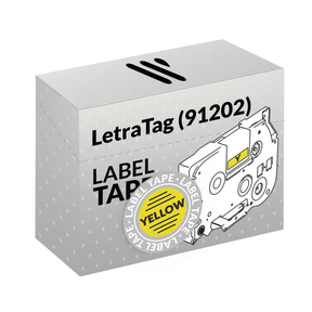 Compatibile Dymo LetraTag (91202) Nero/Giallo