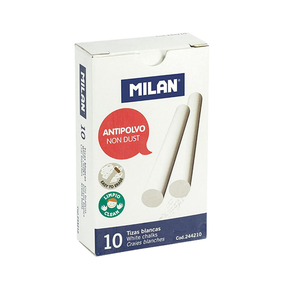 Milan Gessetti Antipolvere Bianco (Scatola 10 Pezzi)