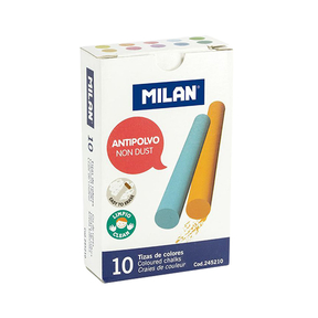 Milan Gessetti Antipolvere Colori (Scatola 10 Pezzi)