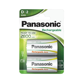 Panasonic D 2.800 mAh Ricaricabile (2 Und.)