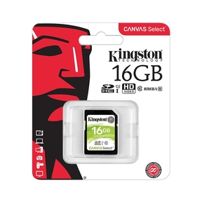 Scheda di memoria SDHC Kingston SDHC Canvas Select - 16GB
