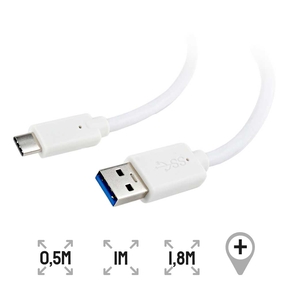 Cavo da USB 3.0 a Type-C bianco