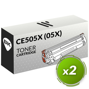HP CE505X (05X) Confezione  da 2 Toner Compatibile