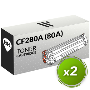 HP CF280A (80A) Confezione  da 2 Toner Compatibile