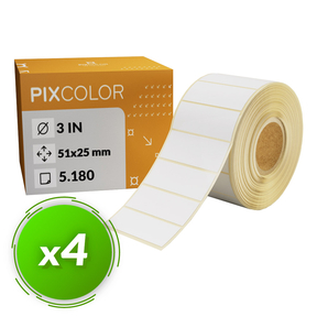 PixColor Trasferimento di etichette industriali 51x25 (Confezione 4 Pz.)