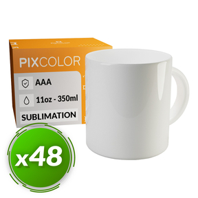 PixColor Tazza a Sublimazione - Qualità Premium AAA (Confezione 48)