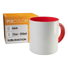PixColor Tazza a Sublimazione Rossa - Qualità premium AAA