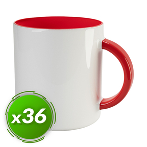 PixColor Tazza a Sublimazione Rossa - Qualità Premium AAA (Confezione 36)