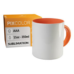 PixColor Tazza a Sublimazione Arancione - Qualità premium AAA