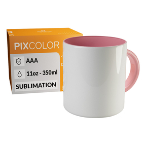 PixColor Tazza a Sublimazione Rosa - Qualità premium AAA