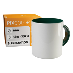 PixColor Tazza a Sublimazione Verde - Qualità premium AAA