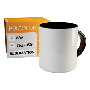 PixColor Tazza a Sublimazione Nera - Qualità premium AAA