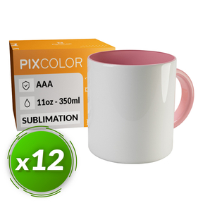 PixColor Tazza a Sublimazione Gialla - Qualità premium AAA (Confezione 12)