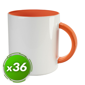 PixColor Tazza a Sublimazione Arancione - Qualità Premium AAA (Confezione 36)