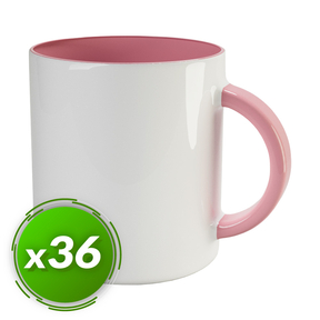 PixColor Tazza a Sublimazione Rosa - Qualità Premium AAA (Confezione 36)