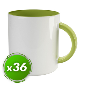 PixColor Tazza a Sublimazione Verde Chiaro - Qualità Premium AAA (Confezione 36)