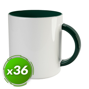 PixColor Tazza a Sublimazione Verde - Qualità Premium AAA (Confezione 36)