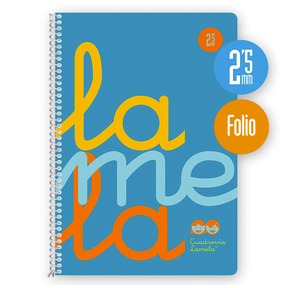 Lamela Taccuino Polipropilene / Folio 2,5 mm (Blu)