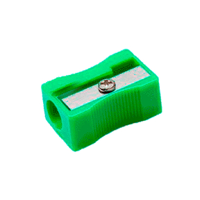 Temperamatite semplice in plastica (verde)