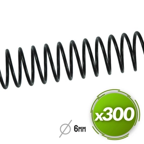 Spirale nera metallizzata 5:1 (300 Unità) (6 mm)